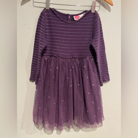 Mini Boden Other - Mini Boden Purple Glitter dress Girls size 5-6.